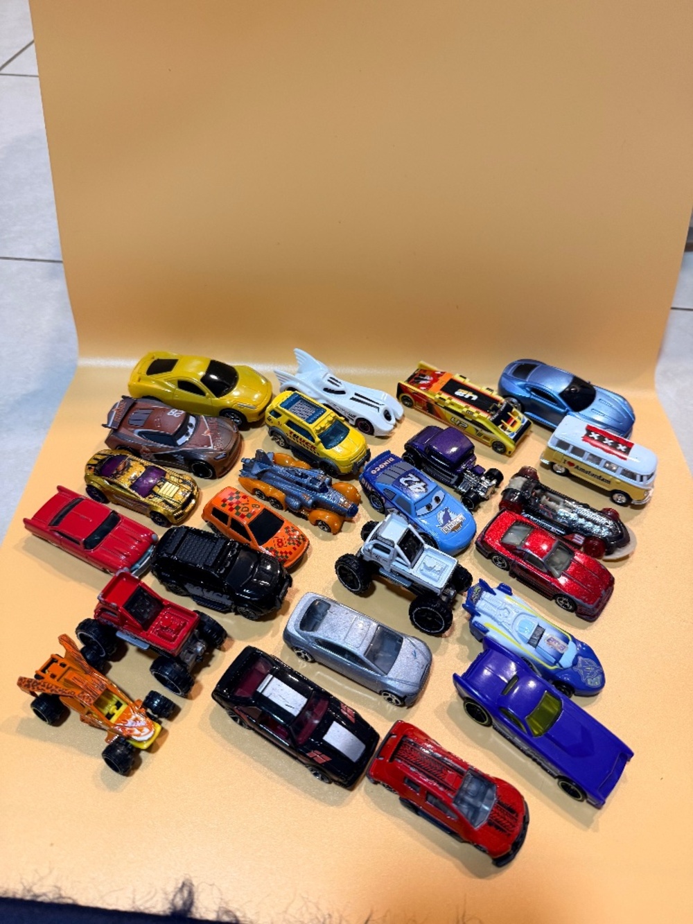 24 Piece Disney Cars Hot Wheels Matchbox Toy Car Lot